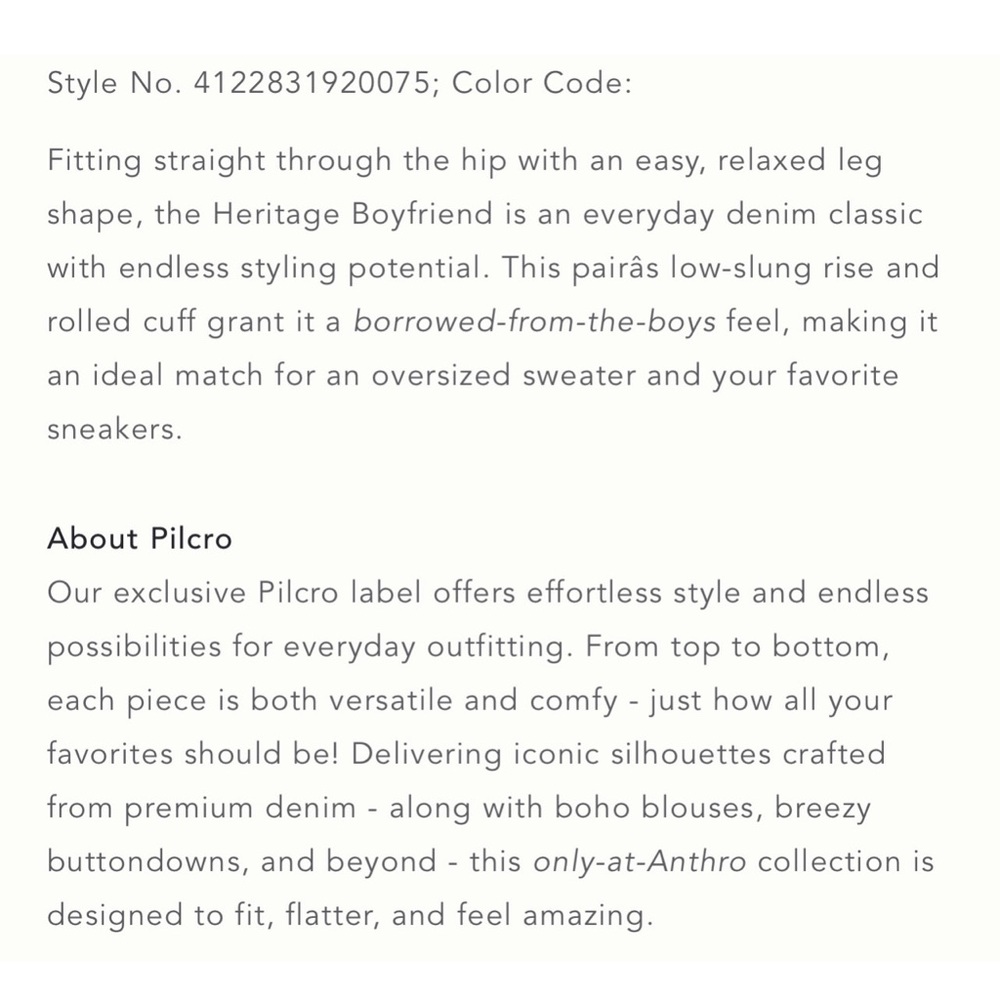 Anthropologie Pilcro The Heritage Boyfriend Jeans NWT SZ 16W - Picture 15 of 16